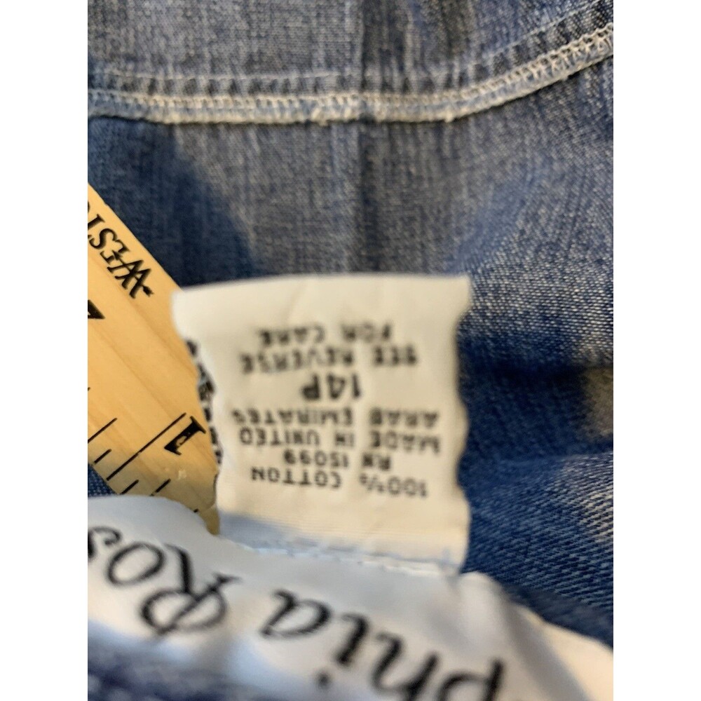 Vtg Sophia Rose Denim Dress Jumper Womens Y2K 90s Cottagecore Farm 14P Fits  S/M - Picture 14 of 16